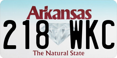 AR license plate 218WKC