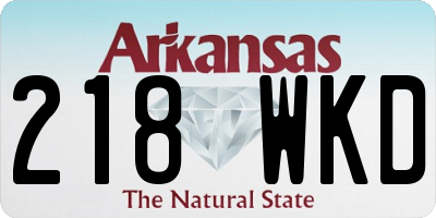 AR license plate 218WKD