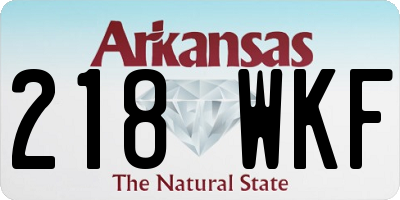 AR license plate 218WKF