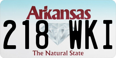 AR license plate 218WKI