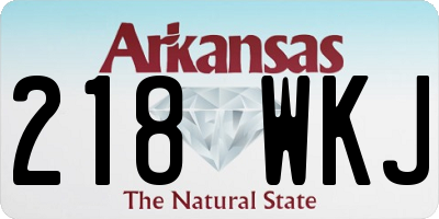 AR license plate 218WKJ