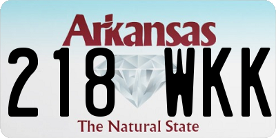 AR license plate 218WKK