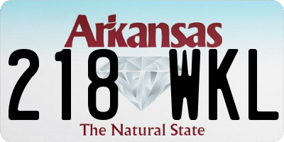 AR license plate 218WKL