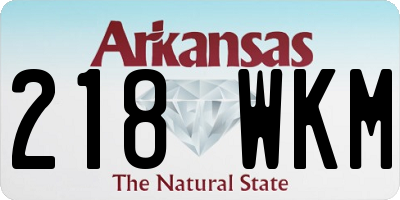 AR license plate 218WKM