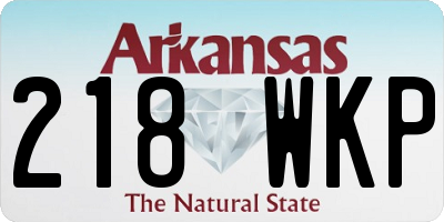 AR license plate 218WKP