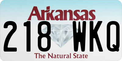 AR license plate 218WKQ