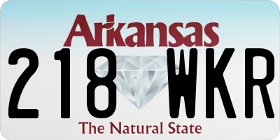 AR license plate 218WKR