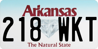 AR license plate 218WKT