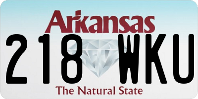 AR license plate 218WKU