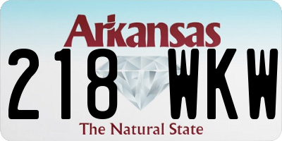 AR license plate 218WKW