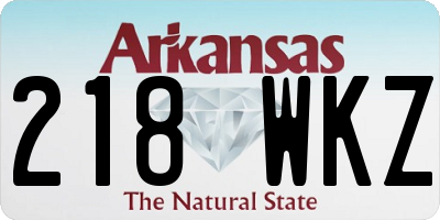 AR license plate 218WKZ