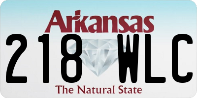 AR license plate 218WLC