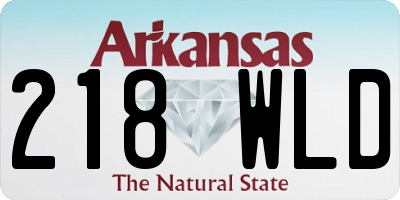 AR license plate 218WLD