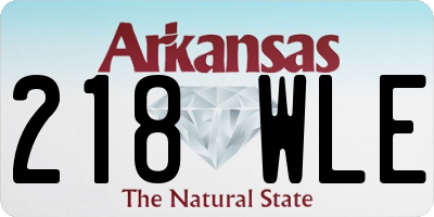AR license plate 218WLE