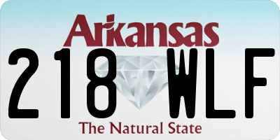 AR license plate 218WLF