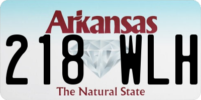 AR license plate 218WLH