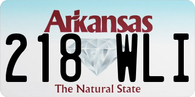 AR license plate 218WLI
