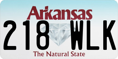 AR license plate 218WLK