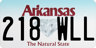 AR license plate 218WLL