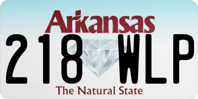 AR license plate 218WLP