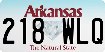 AR license plate 218WLQ