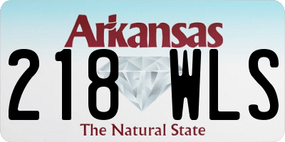 AR license plate 218WLS