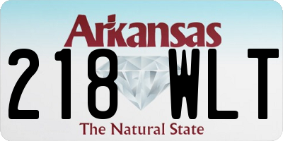 AR license plate 218WLT