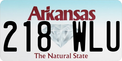 AR license plate 218WLU