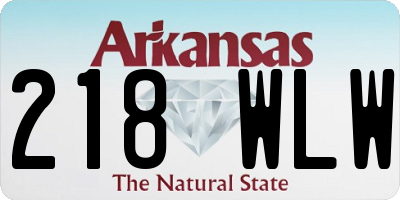 AR license plate 218WLW