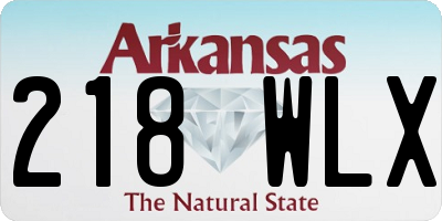 AR license plate 218WLX