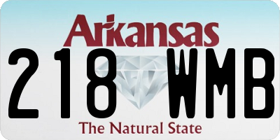 AR license plate 218WMB