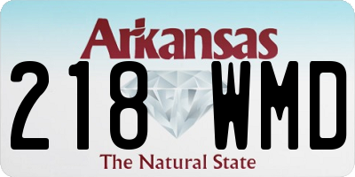 AR license plate 218WMD