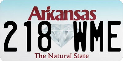 AR license plate 218WME