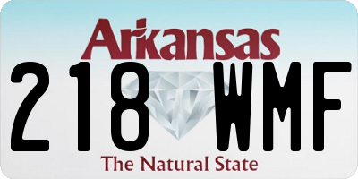 AR license plate 218WMF