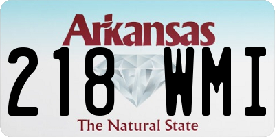AR license plate 218WMI