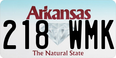 AR license plate 218WMK