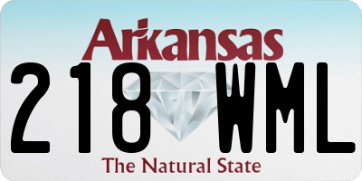 AR license plate 218WML