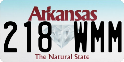 AR license plate 218WMM