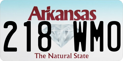 AR license plate 218WMO