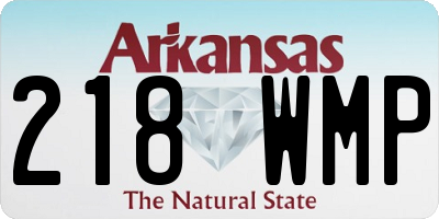 AR license plate 218WMP