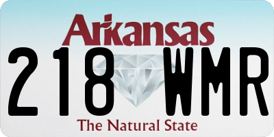 AR license plate 218WMR