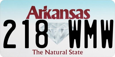 AR license plate 218WMW
