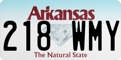 AR license plate 218WMY