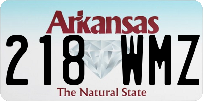AR license plate 218WMZ