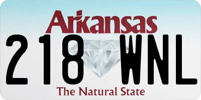 AR license plate 218WNL