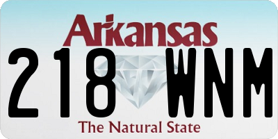 AR license plate 218WNM