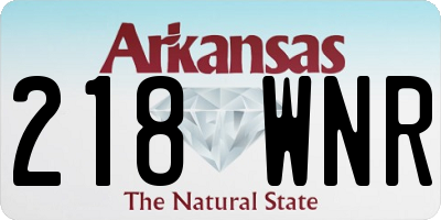AR license plate 218WNR