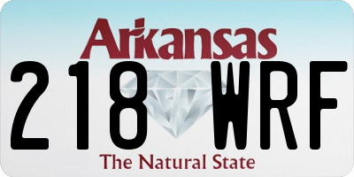 AR license plate 218WRF