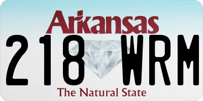 AR license plate 218WRM