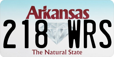 AR license plate 218WRS